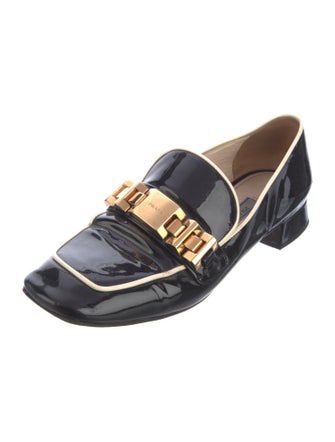 Prada Patent Leather Striped Pumps