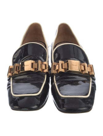 Prada Patent Leather Striped Pumps