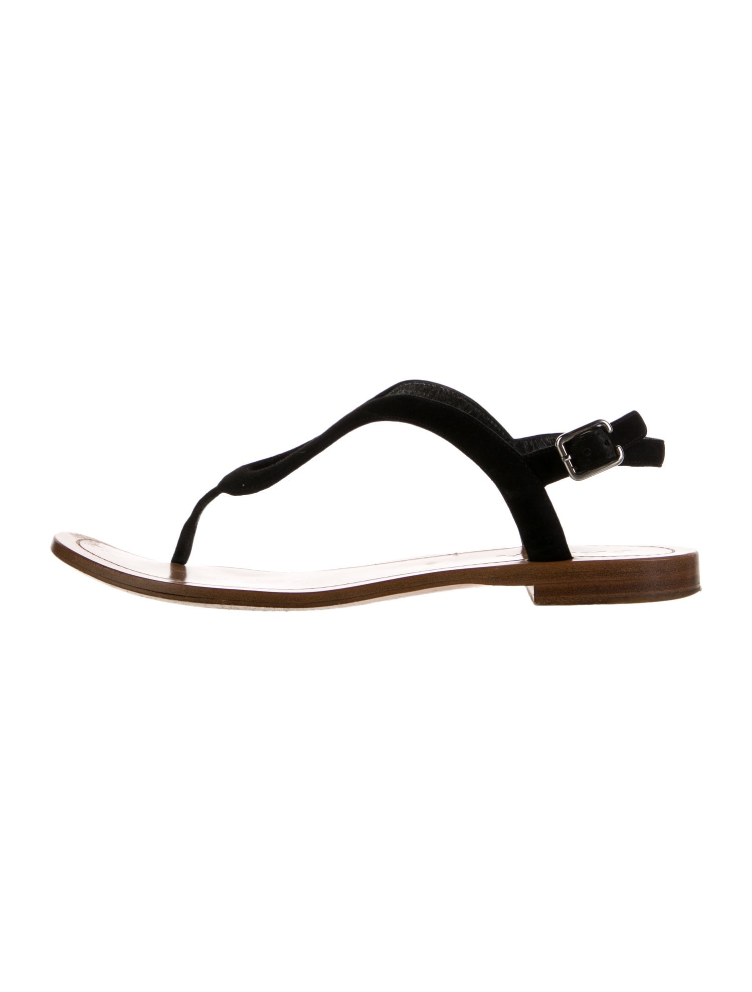 Prada Suede T-Strap Sandals