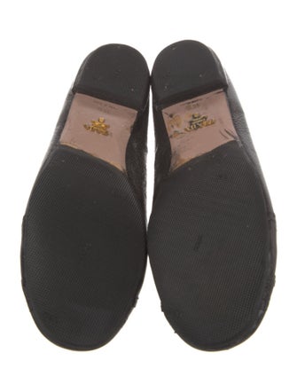 Prada Leather Animal Print Flats