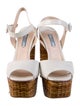 Prada Leather Colorblock Pattern Sandals