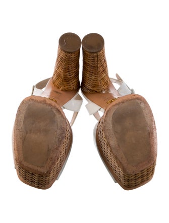 Prada Leather Colorblock Pattern Sandals