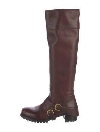 Prada Leather Riding Boots