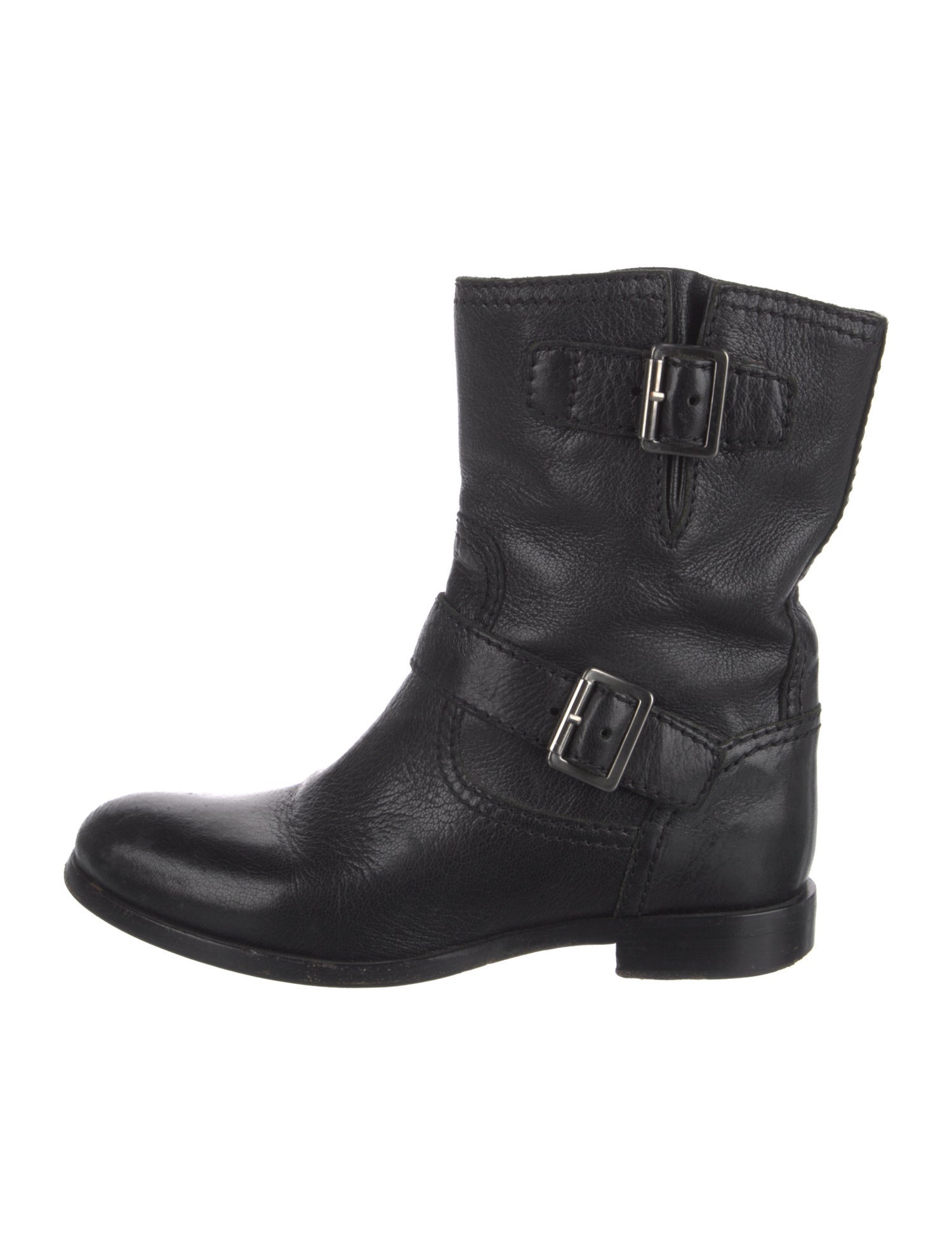 Prada Leather Moto Boots