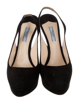Prada Suede Slingback Pumps