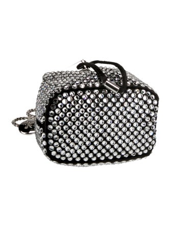 Prada Enameled Metal Triangle Backpack Mini