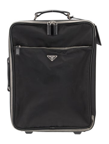 Prada Suitcases Saffiano-Trimmed Tessuto Rolling Suitcase