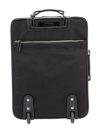Prada Saffiano-Trimmed Tessuto Rolling Suitcase