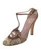 Prada Lizard Animal Print T-Strap Pumps