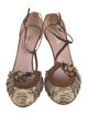 Prada Lizard Animal Print T-Strap Pumps