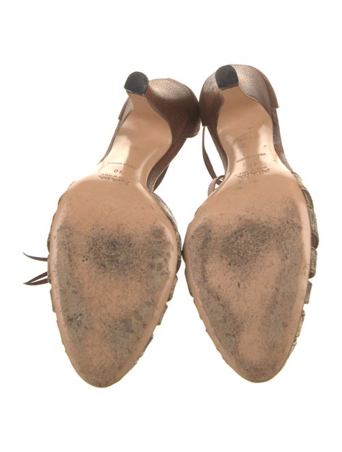 Prada Lizard Animal Print T-Strap Pumps