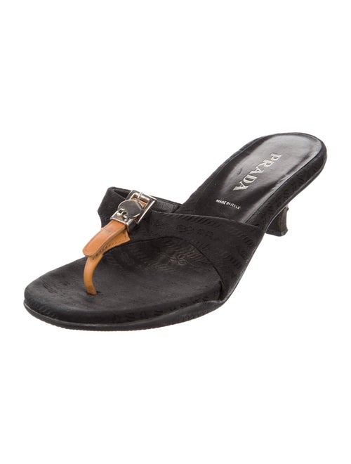Prada Canvas Flip Flops
