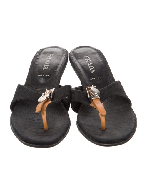 Prada Canvas Flip Flops