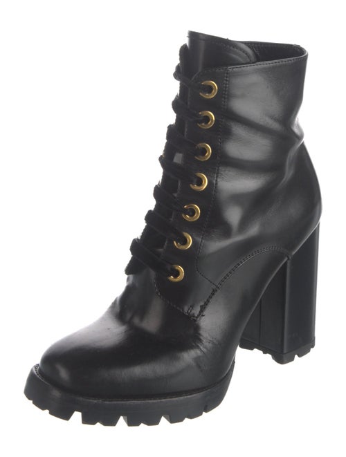 Prada Leather Combat Boots