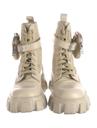 Prada Patent Leather Combat Boots