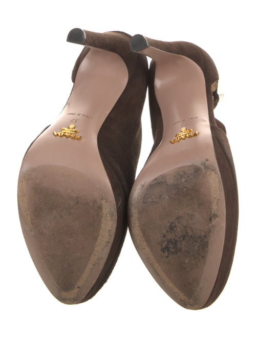 Prada Suede T-Strap Pumps