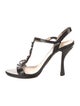 Prada Patent Leather T-Strap Sandals