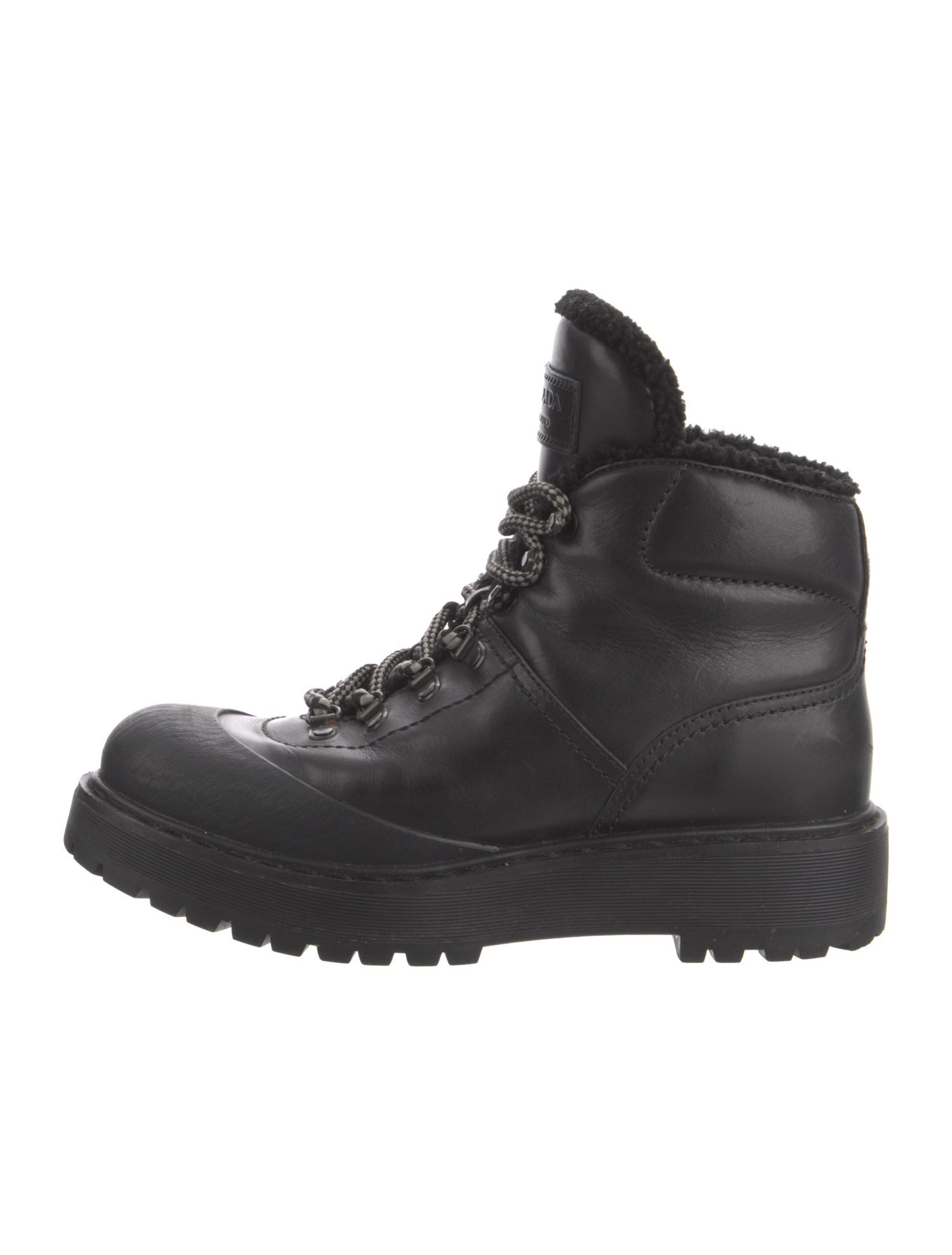 Prada Leather Combat Boots