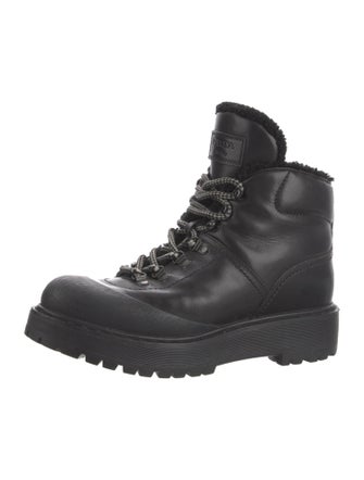 Prada Leather Combat Boots