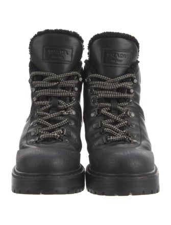 Prada Leather Combat Boots