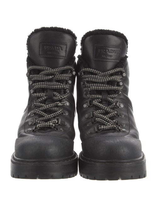 Prada Leather Combat Boots