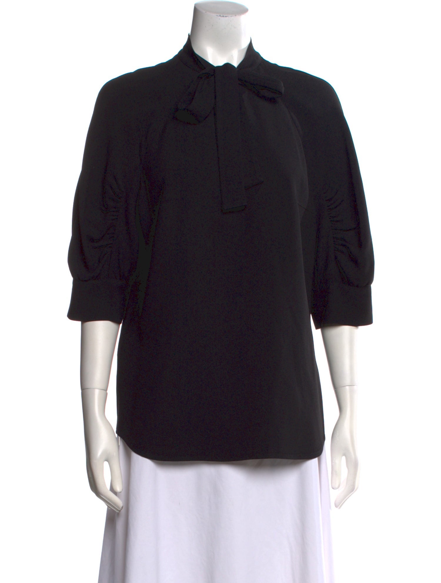 Prada 2017 Three-Quarter Sleeve Button-Up Top