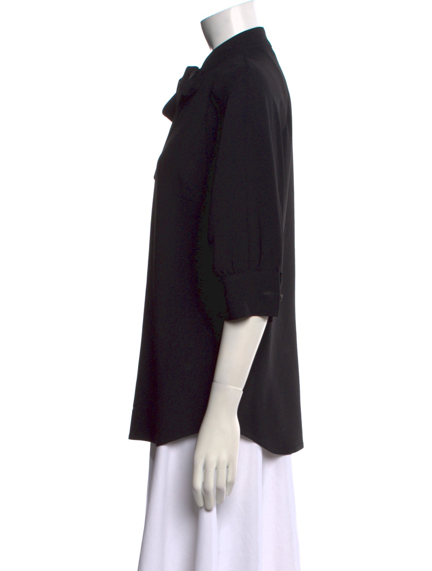 Prada 2017 Three-Quarter Sleeve Button-Up Top