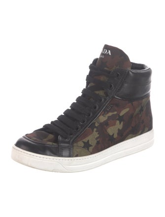 Prada Canvas Camouflage Print Sneakers