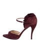 Prada Suede Ruffle Embellishment Sandals