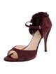 Prada Suede Ruffle Embellishment Sandals