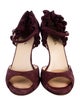 Prada Suede Ruffle Embellishment Sandals