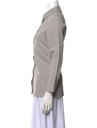 Prada 2023 Three-Quarter Sleeve Button-Up Top