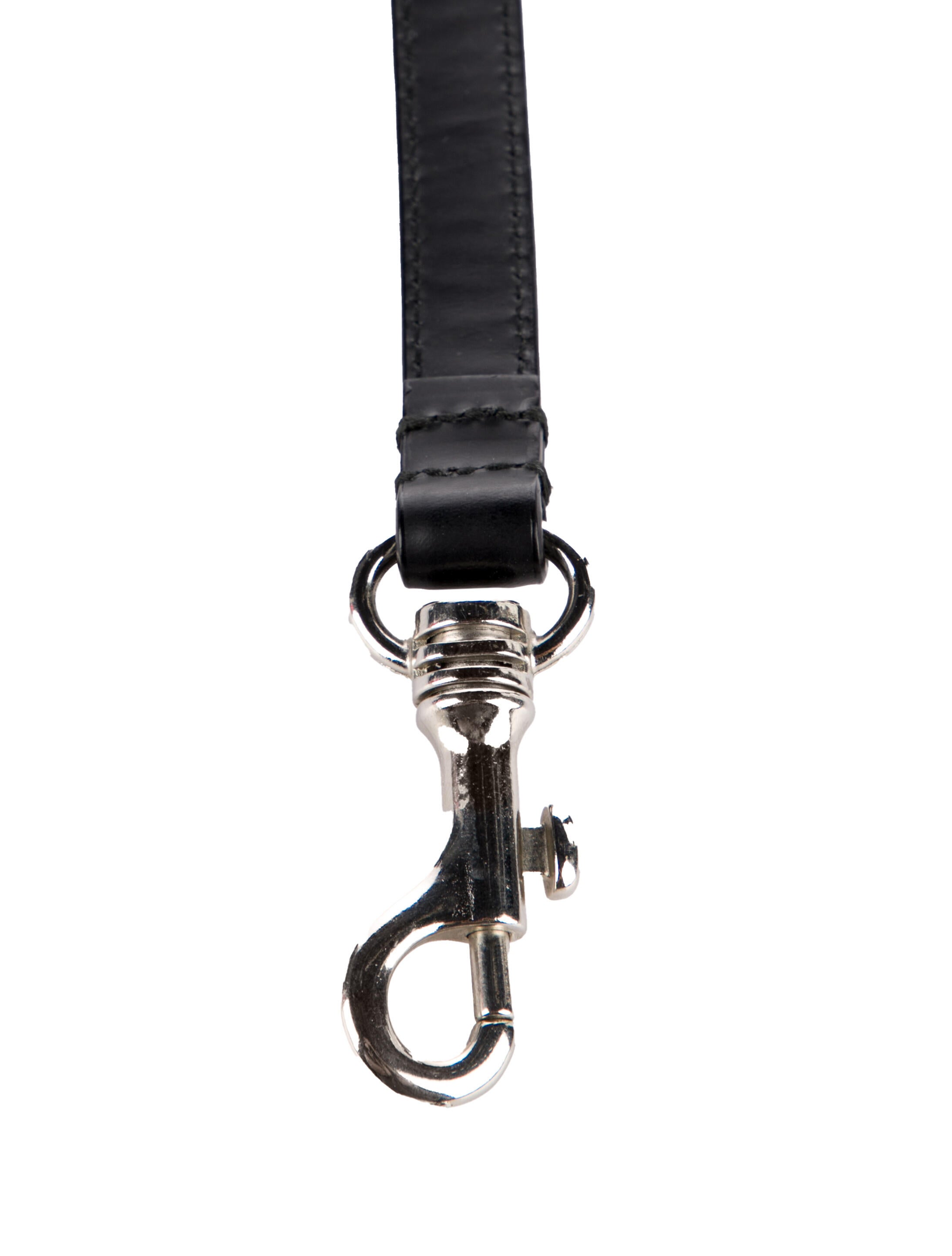 Prada Black Leather Dog Leash