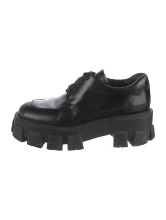 Prada Monolith Leather Oxfords