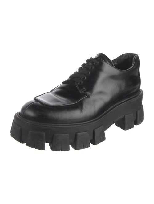 Prada Monolith Leather Oxfords