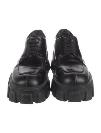Prada Monolith Leather Oxfords