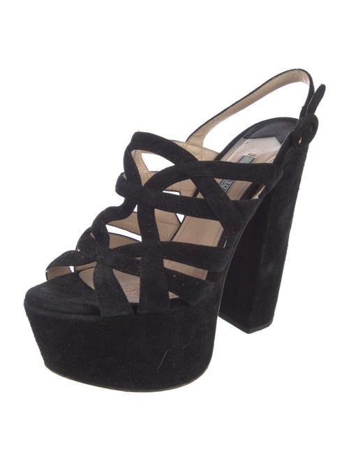 Prada Suede Slingback Sandals