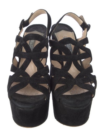 Prada Suede Slingback Sandals