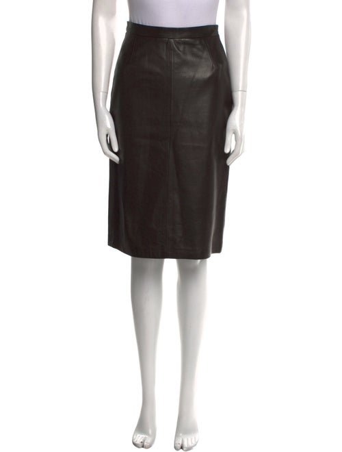 Prada Leather Knee-Length Skirt