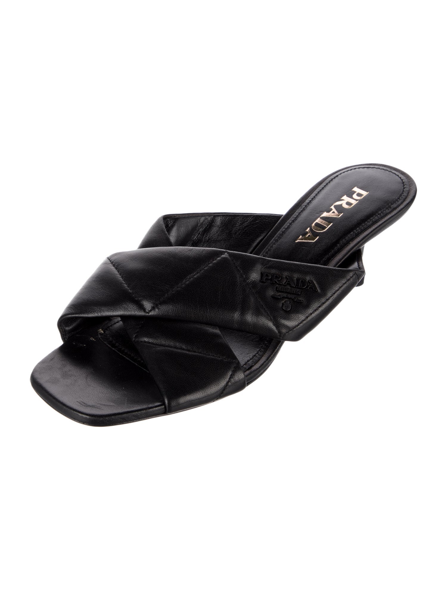 Prada Leather Slides