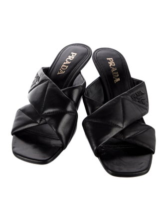 Prada Leather Slides