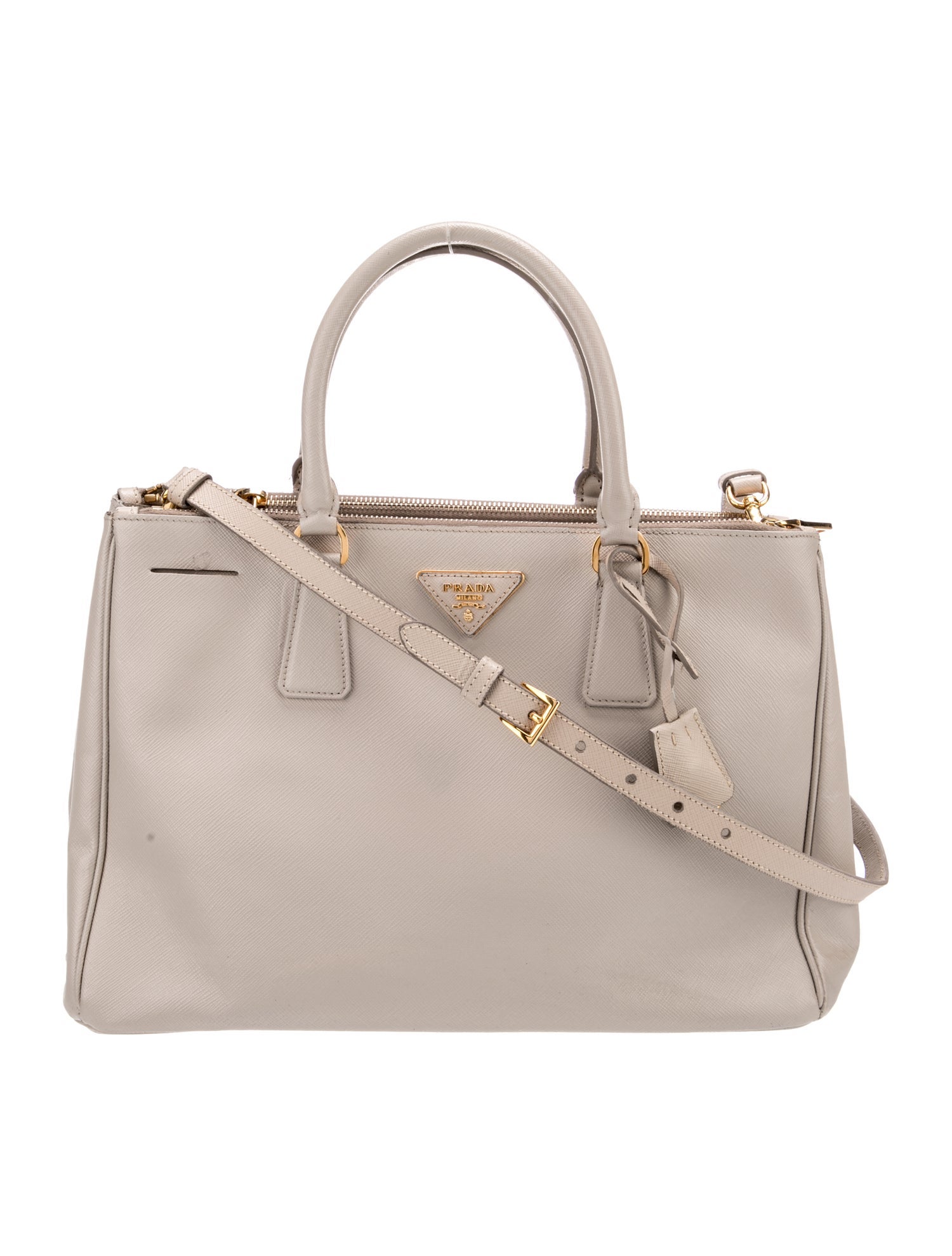 Prada Saffiano Lux Leather Galleria Double Zip Medium
