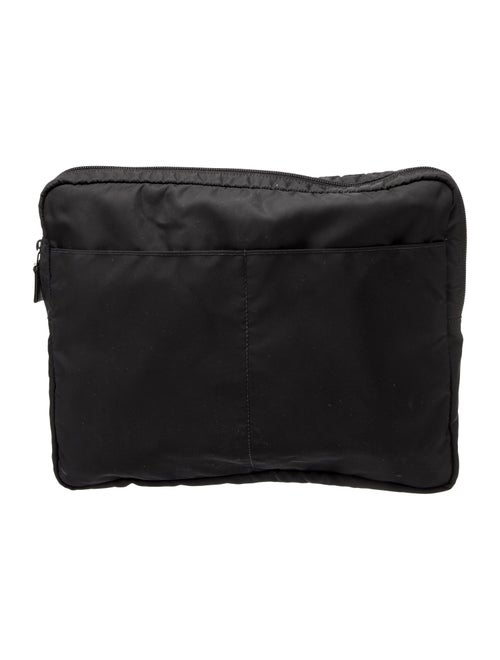 Prada Enameled Metal Triangle Portfolio