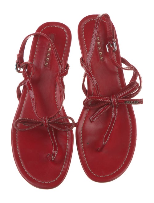 Prada Patent Leather Slingback Sandals