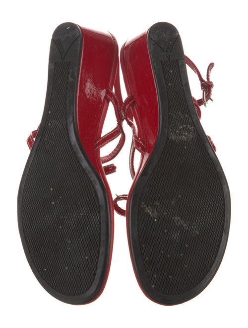 Prada Patent Leather Slingback Sandals