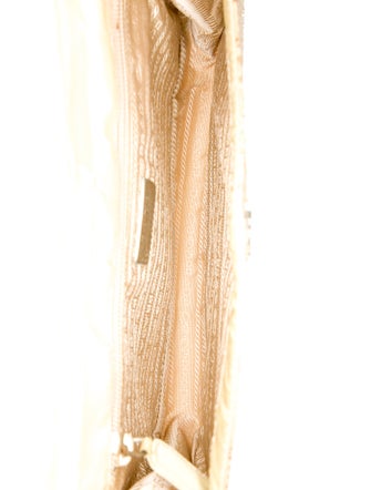 Prada Enameled Metal Triangle Shoulder Bag Vintage