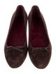 Prada Suede Bow Accents Ballet Flats