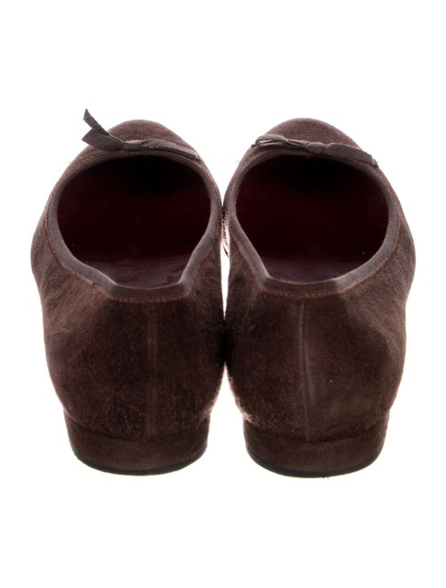 Prada Suede Bow Accents Ballet Flats