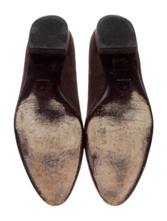 Prada Suede Bow Accents Ballet Flats