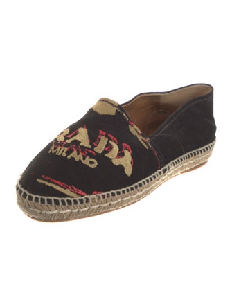 Prada Canvas Graphic Print Espadrilles